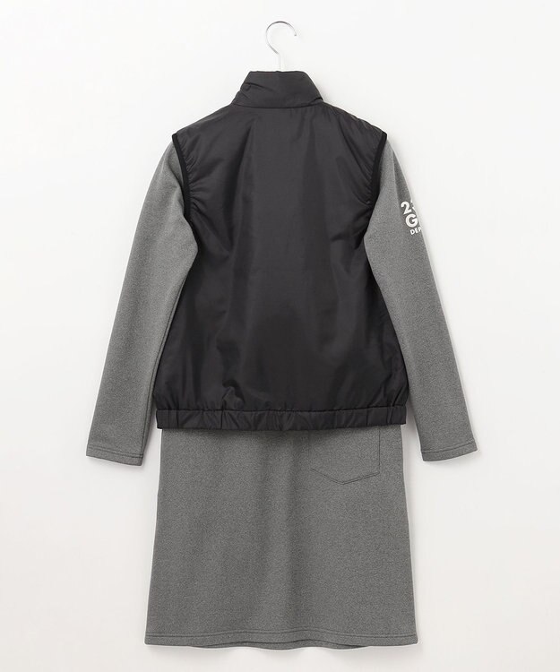 23区GOLF 数量限定！お得セット【WOMEN】撥水ベスト付 ワンピース 着回し力と機能性 長く使える ブラック系