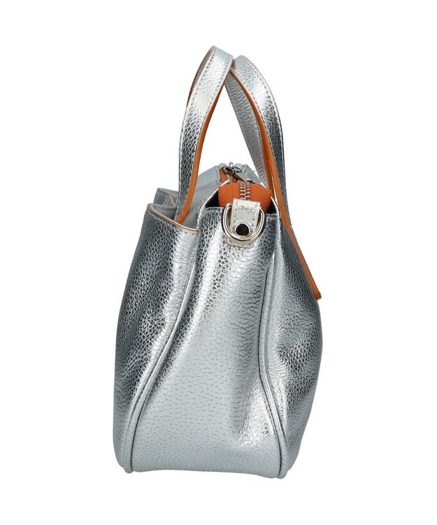 INTER-CHAUSSURES 【RIPANI】シャインシルバーレザー2WAYバッグ シルバー