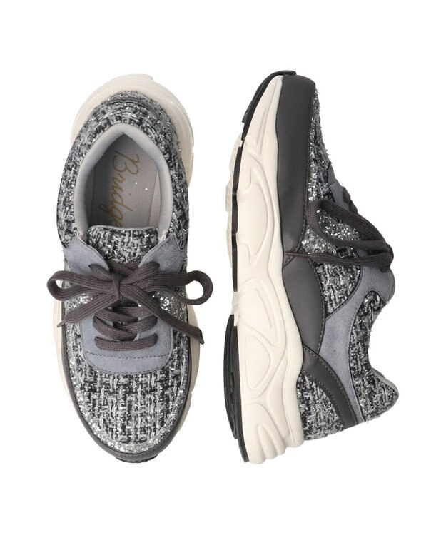 Bridget Birkin 【Bridget Birkin】異素材コンビスニーカー グレー