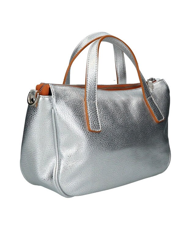 INTER-CHAUSSURES 【RIPANI】シャインシルバーレザー2WAYバッグ シルバー