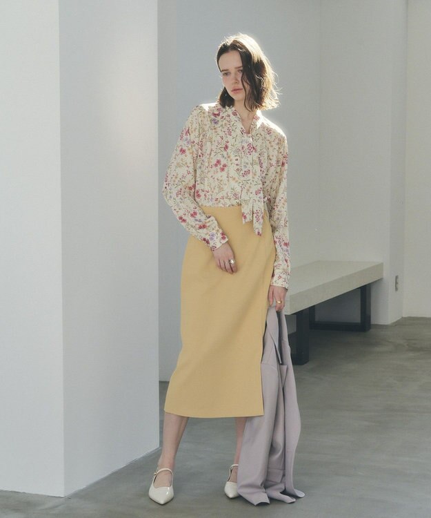 YECCA VECCA サイドベルトナロースカート Yellow