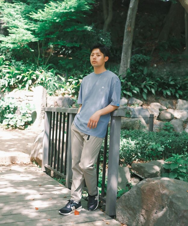 SHARE PARK MENS 【UVカット・吸水速乾・ストレッチ・軽量 】バンダナバックプリントＴシャツ ブルー系