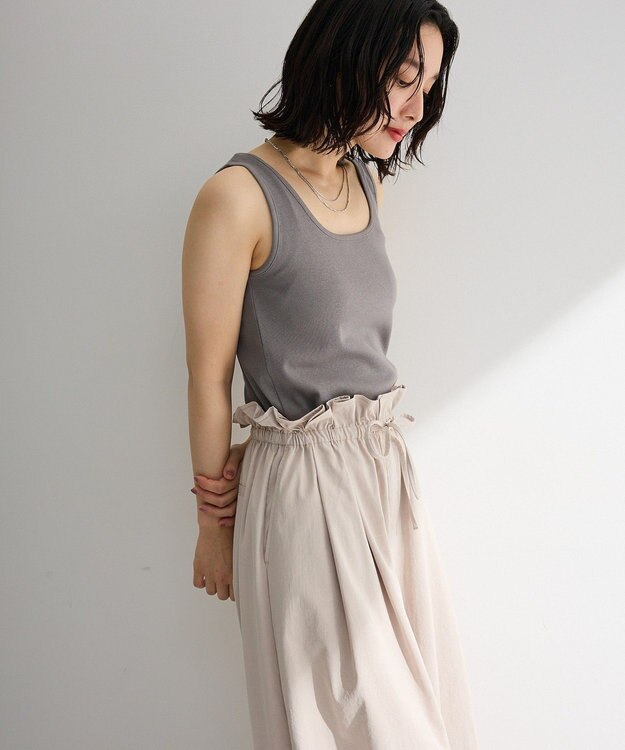 Green Parks 機能付テレコリブタンクトップ Gray
