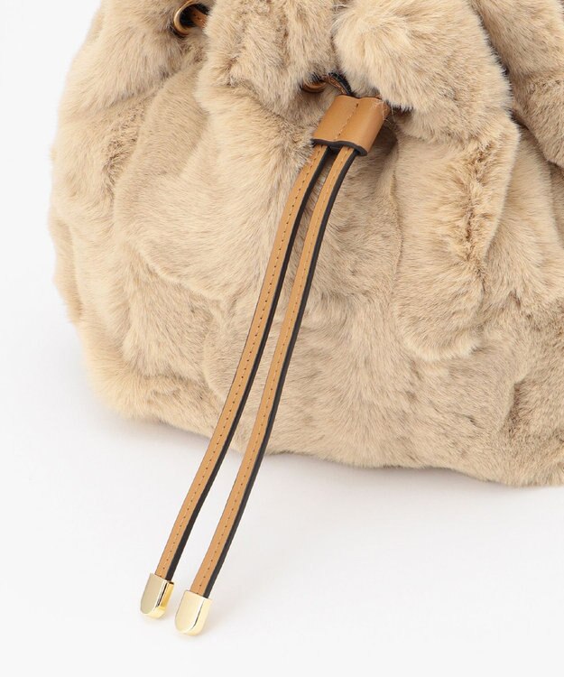 23区 【CLASSY.1月号掲載】フェイクファー ショルダーバッグ ベージュ系