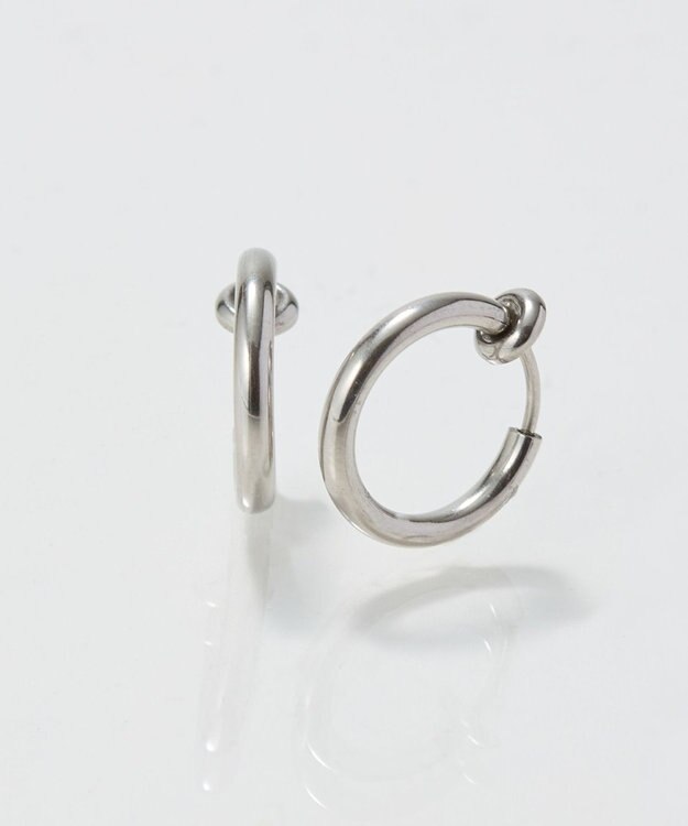 Phoebe 〈金属アレルギー対応〉バランスバロックパールフープイヤリング　シルバー/ステンレス/大ぶり/存在感◎/主役級 シルバー