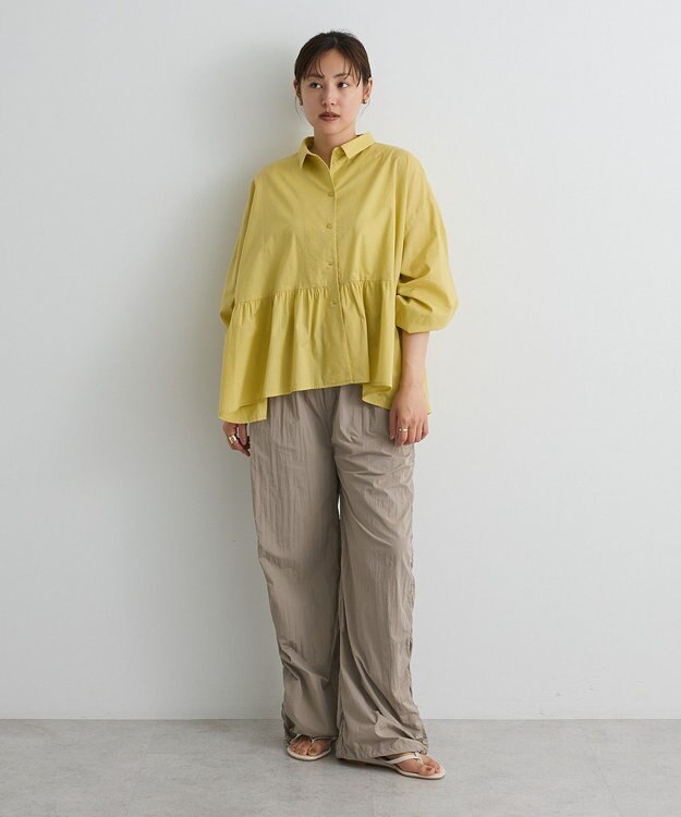 CRAFT STANDARD BOUTIQUE ペプラム長袖ブラウス Yellow