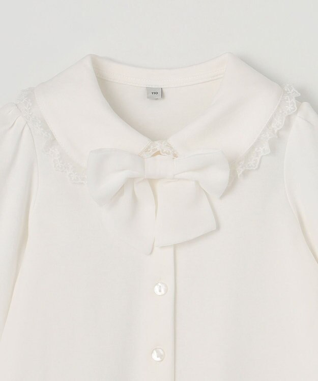 ANY KIDS リボン付き インナー ブラウス ホワイト