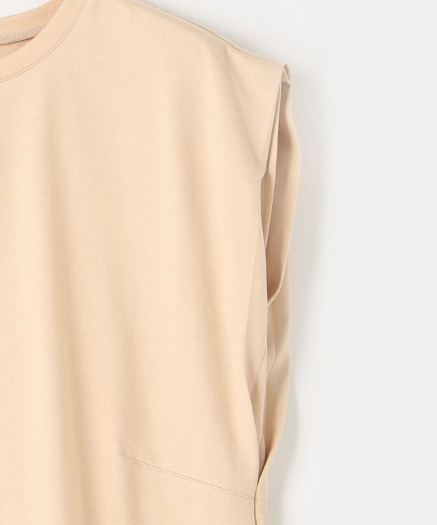 組曲 S 【洗える】バックパールフレアカットソー ベージュ系