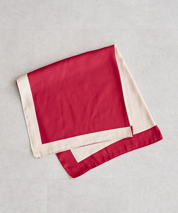Green Parks ・スクエアパターンスカーフ　７０×７０ Red