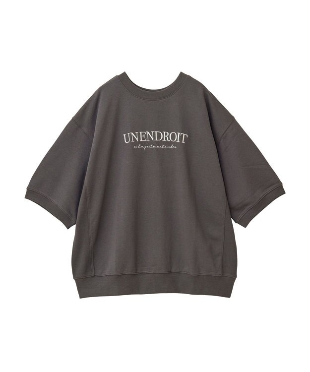 Green Parks ７分袖ロゴミニ裏毛トレＴＥＥ Charcoal Gray