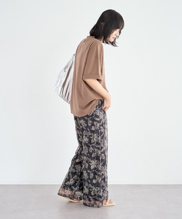 Green Parks ピグメントロゴＴシャツ Brown