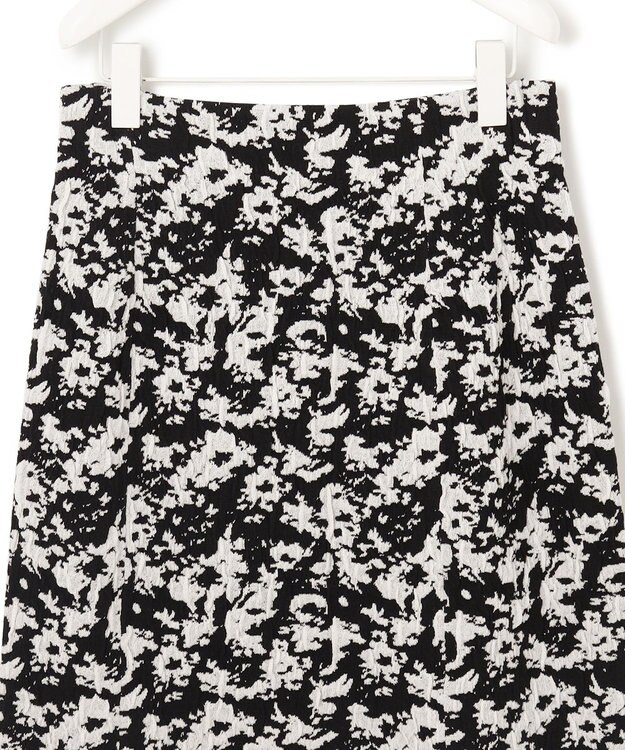 ICB 【洗える】 PEハイゲージJQ ニットスカート ブラック×オフホワイト系