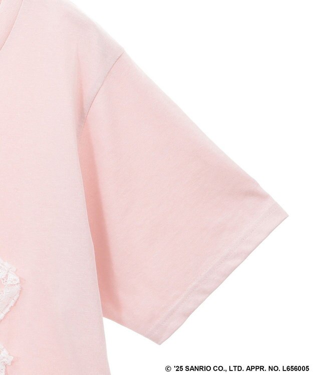 Green Parks チャーミーキティ/レースリボンプリントTシャツ Pink
