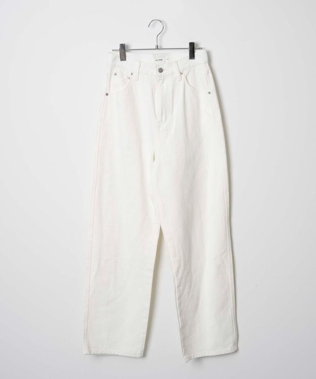 WEGO ルーズストレートデニムパンツ ホワイト