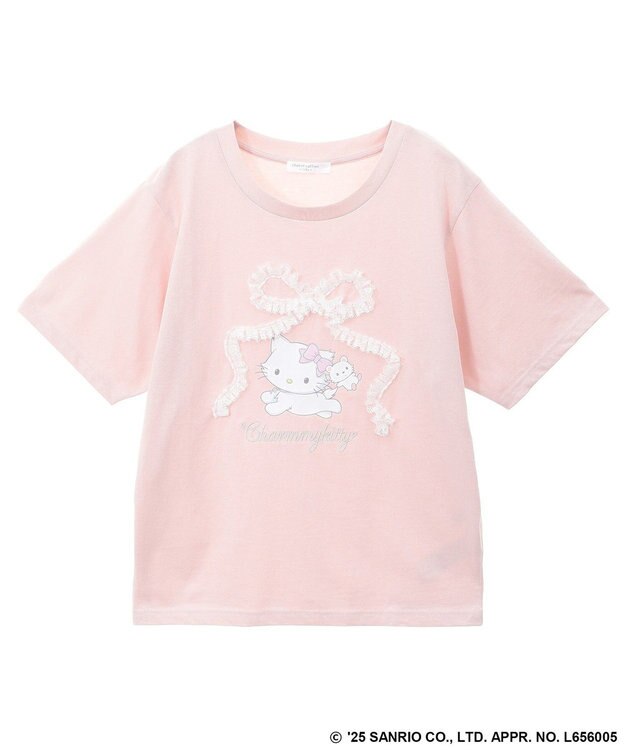 Green Parks チャーミーキティ/レースリボンプリントTシャツ Pink
