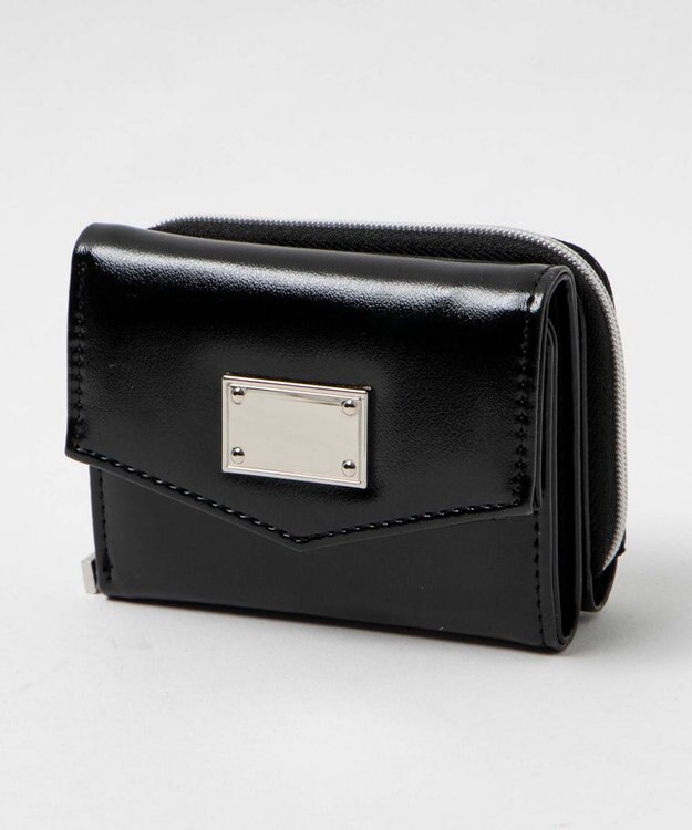 WEGO メタリックプレートウォレット ブラック