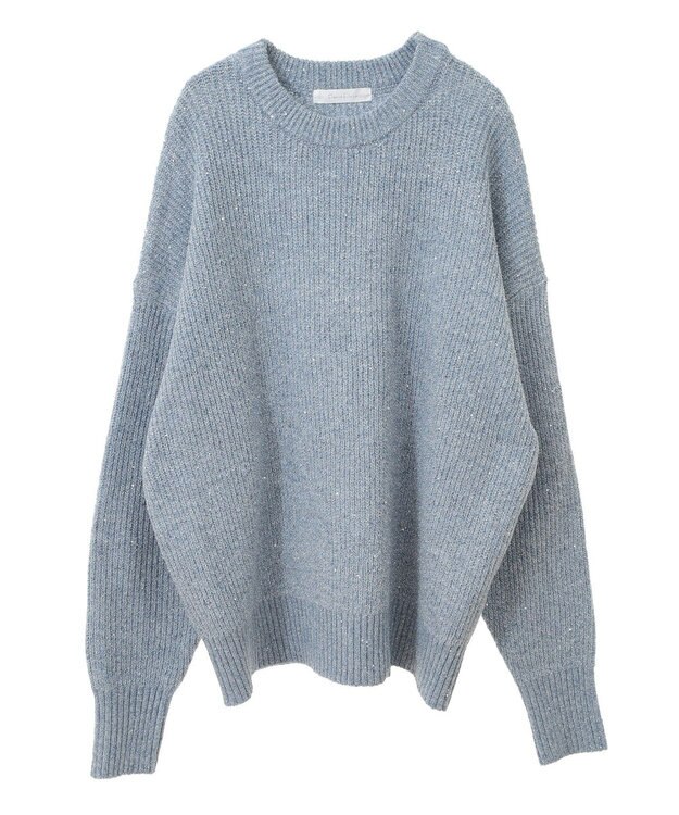 Green Parks ・Ｐｅｔｉｔ　Ｆｌｅｕｒ　ラメ＆スパンコールニット Blue