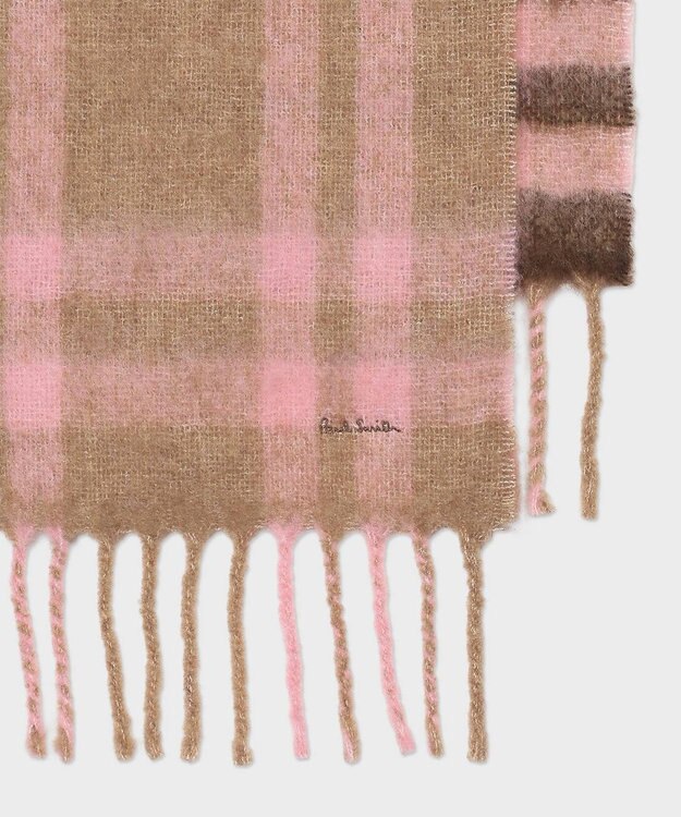 Paul Smith Cruxella チェック マフラー ピンク
