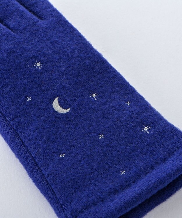 ORuKuBET 夜空刺繍ジャージグローブ(WOMEN)【タッチパネル対応】 ブルー