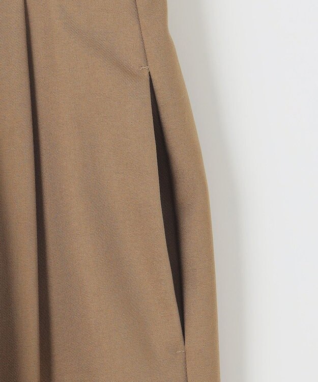 Feroux 【洗える】サイドオープンスラックス パンツ キャメル系