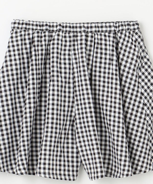 組曲 KIDS 【150-160㎝】フレアーギンガム ショートパンツ ブラック系3
