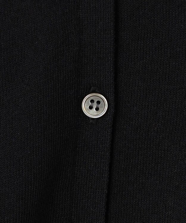 組曲 L 【先行予約・WEB限定】シアーニット 襟付き七分袖カーディガン ブラック系