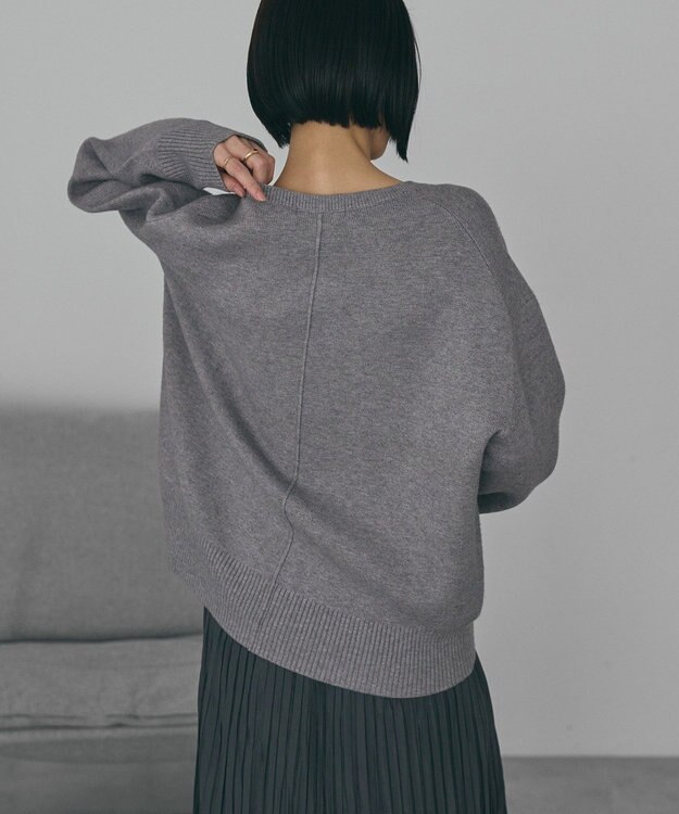 AMERICAN HOLIC バイパチ前振りニットプルオーバー Gray Mixture