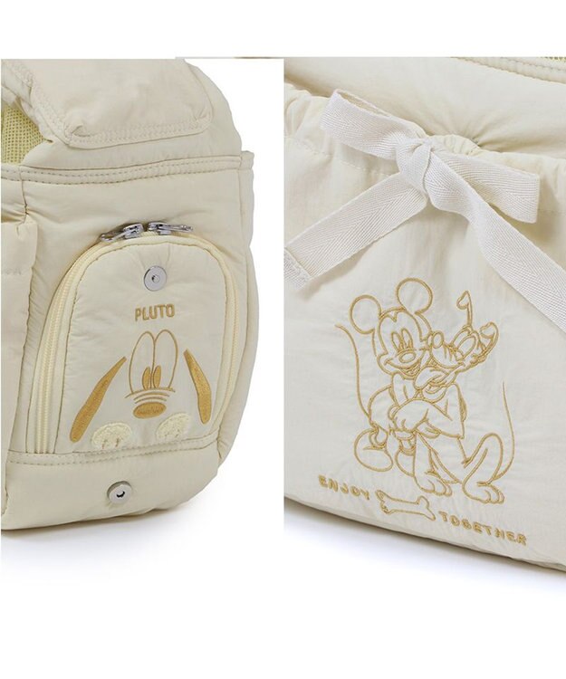 PET PARADISE ディズニー ミッキーマウス＆プルート 通気スリング Ｓ 超小型犬 約1.5～4kg ライトイエロー