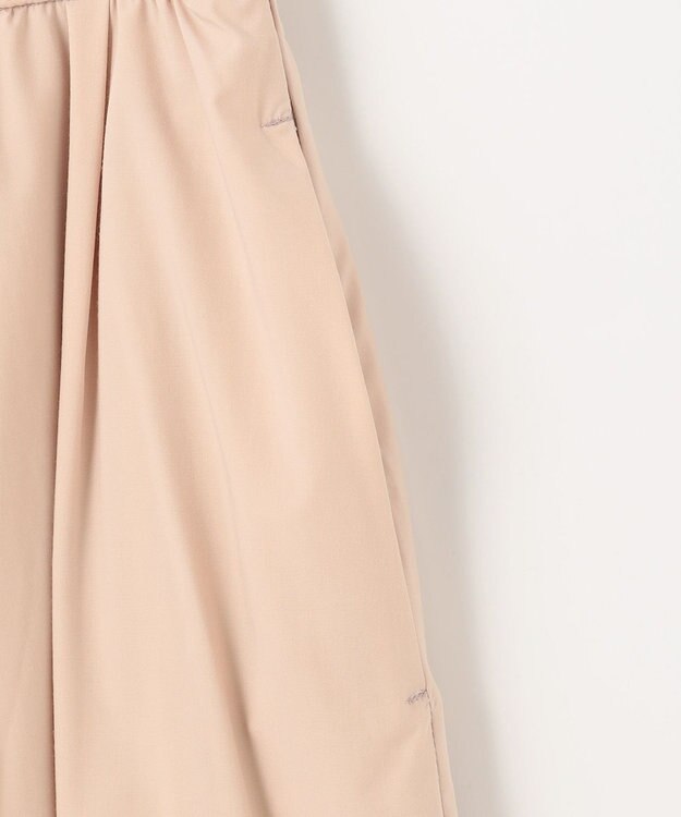 自由区 【XSサイズ～/洗える】ストレッチタイプライター タックギャザースカート ピンク系