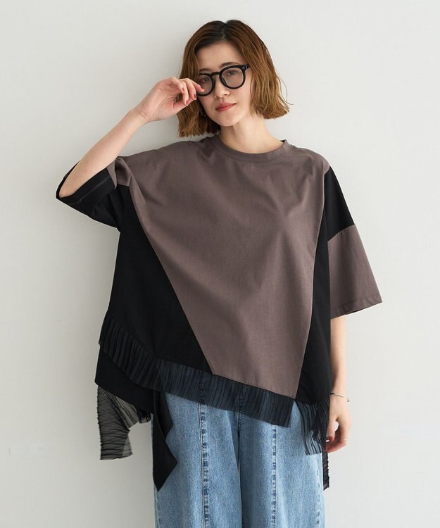 YECCA VECCA 裾アシメデザインプルオーバー Mix