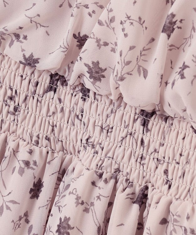 ANY SIS 【洗える】フラワーブルームパフスーブ ワンピース アイボリー系