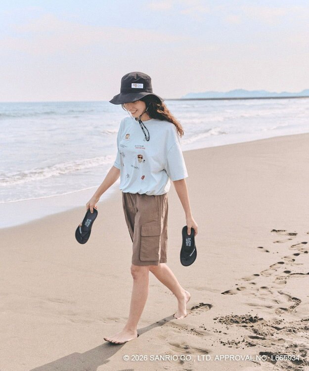 OP／FILA 【Ocean Pacific×ハローキティ】ラッシュTシャツ グレー