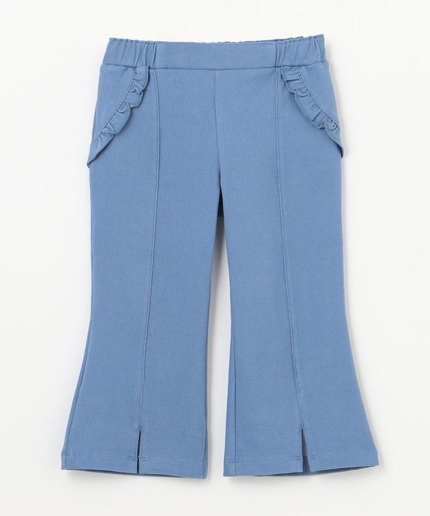 組曲 KIDS 【110-140㎝】フレアーデニムニット パンツ サックスブルー系