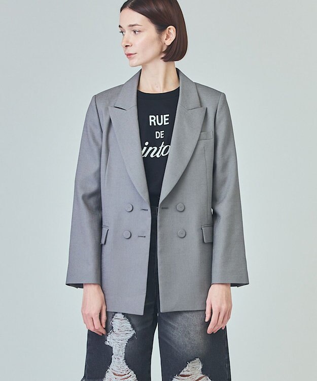 GRACE CONTINENTAL サイドベンツジャケット グレー