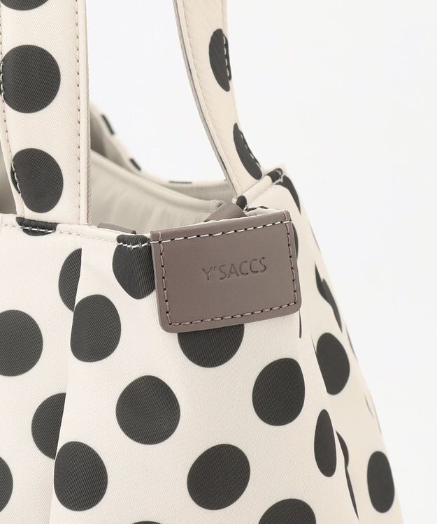 Y'SACCS 【Polka Dots】ボンディングトート　Mサイズ アイボリー