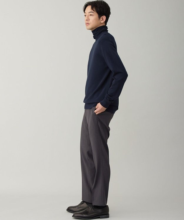 UNFILO MENS 【男女兼用】ソフトサーモ アンチピリングニット タートルネック ネイビー