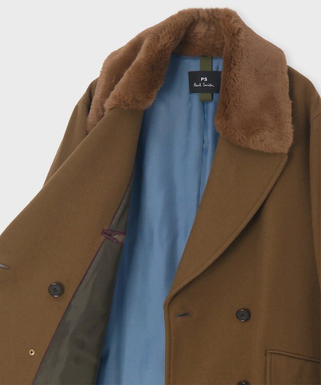 Paul Smith ウールカルゼ ロングコート ブラウン