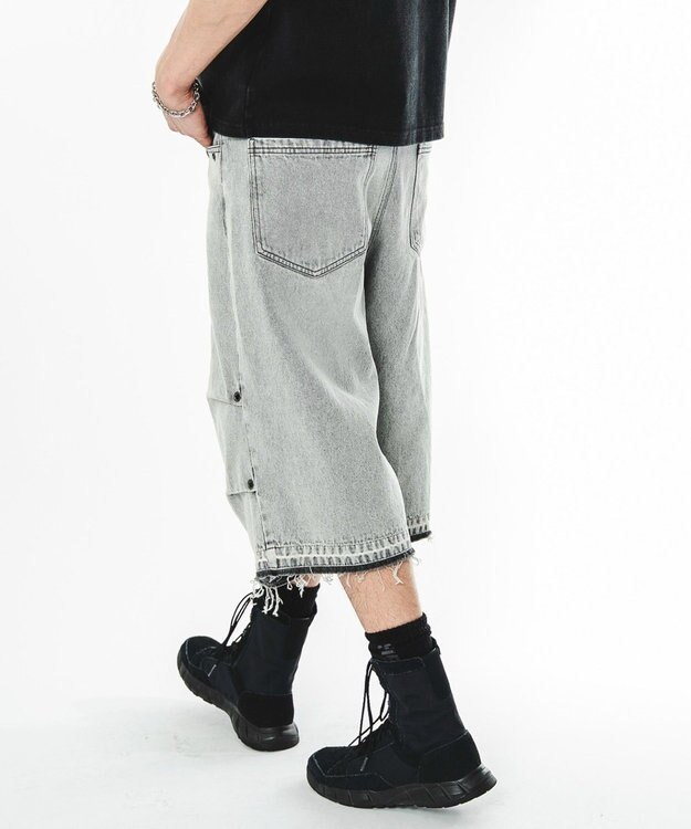 WEGO 【ユニセックス着用ITEM】パラシュートハトメショーツ グレー