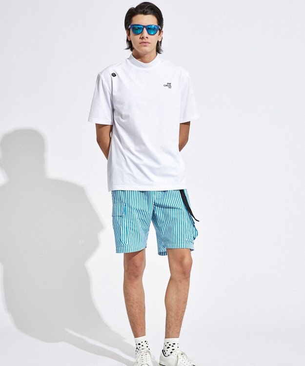 PW CIRCULUS 【高通気 / 軽撥水 / 軽量のDotAir 使用】【MEN】ストライプ柄ショーツ サックスブルー系2