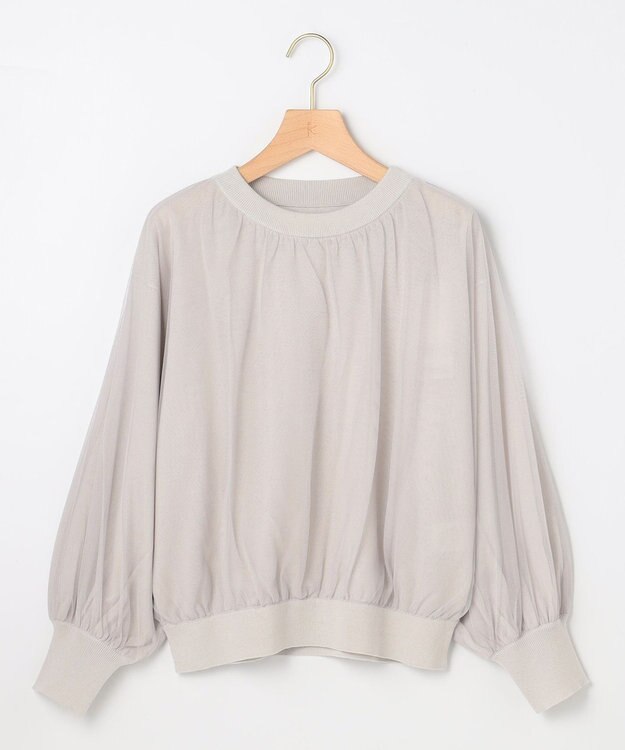 組曲 S 【WEB限定】チュールニット×リバーシブルスカート セット ライトグレー系