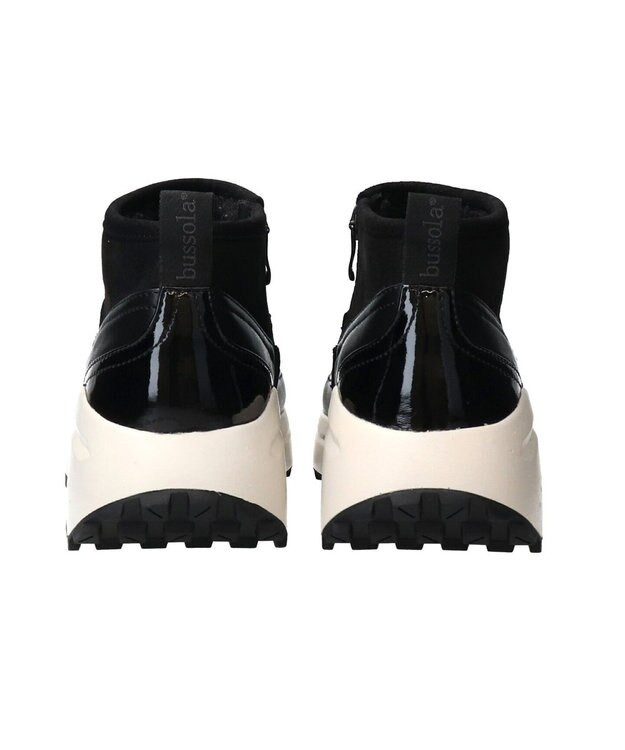 INTER-CHAUSSURES 【BUSSOLA】ライニングファースニーカーブーツ ブラックスウェード