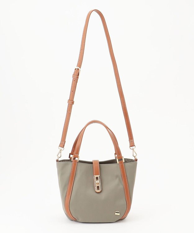 LA BAGAGERIE ひねり金具付きエレガンストート　SSサイズ グレージュ