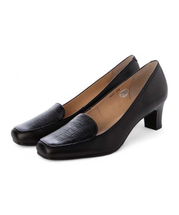 ing <ing>【WEB限定】コンビモカデザインパンプス ブラックコンビ