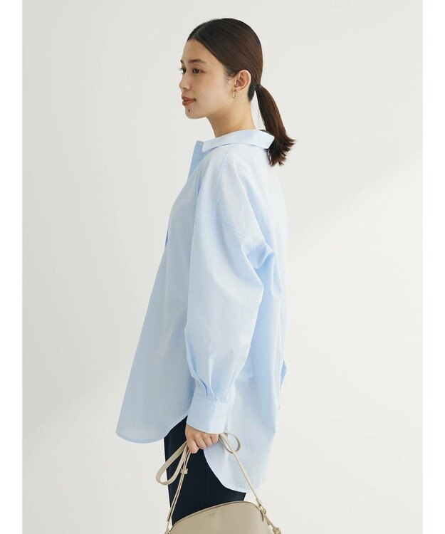 Green Parks イージーケア　ゆったりシャツ Sax