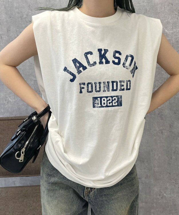 WEGO タックノースリーブT ホワイト