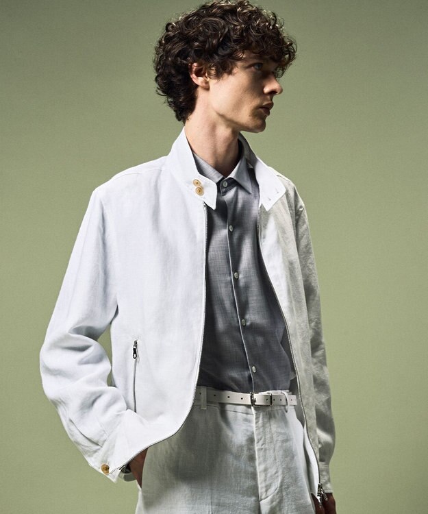 JOSEPH HOMME ベルギーリネンオックス　スウィングトップ ホワイト系