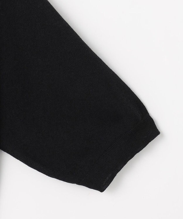 組曲 L 【先行予約・WEB限定】シアーニット 襟付き七分袖カーディガン ブラック系