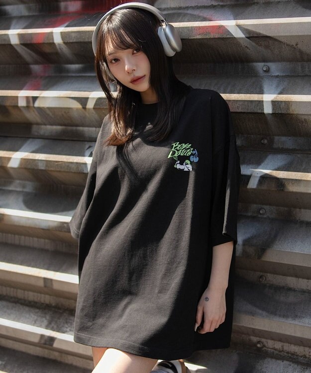 WEGO 【ユニセックス着用ITEM/SMLサイズ展開】別注BENDAVISグラフィックT（SS） ブラック