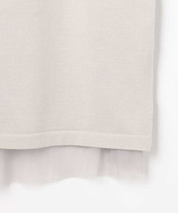 組曲 S 【WEB限定】チュールニット×リバーシブルスカート セット ライトグレー系