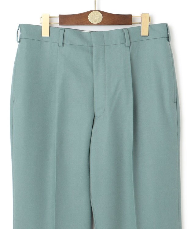 J.PRESS MEN 【J.PRESS ORIGINLAS】1001 PAPER FLANNEL PIPED STEM 1TUCK / JAPAN MADE ピーコックグリーン系